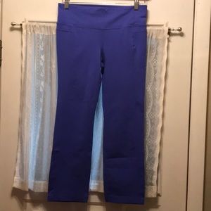 Buy 1 get one - Athleta electric blue + Gapfit grey on grey striped leggings